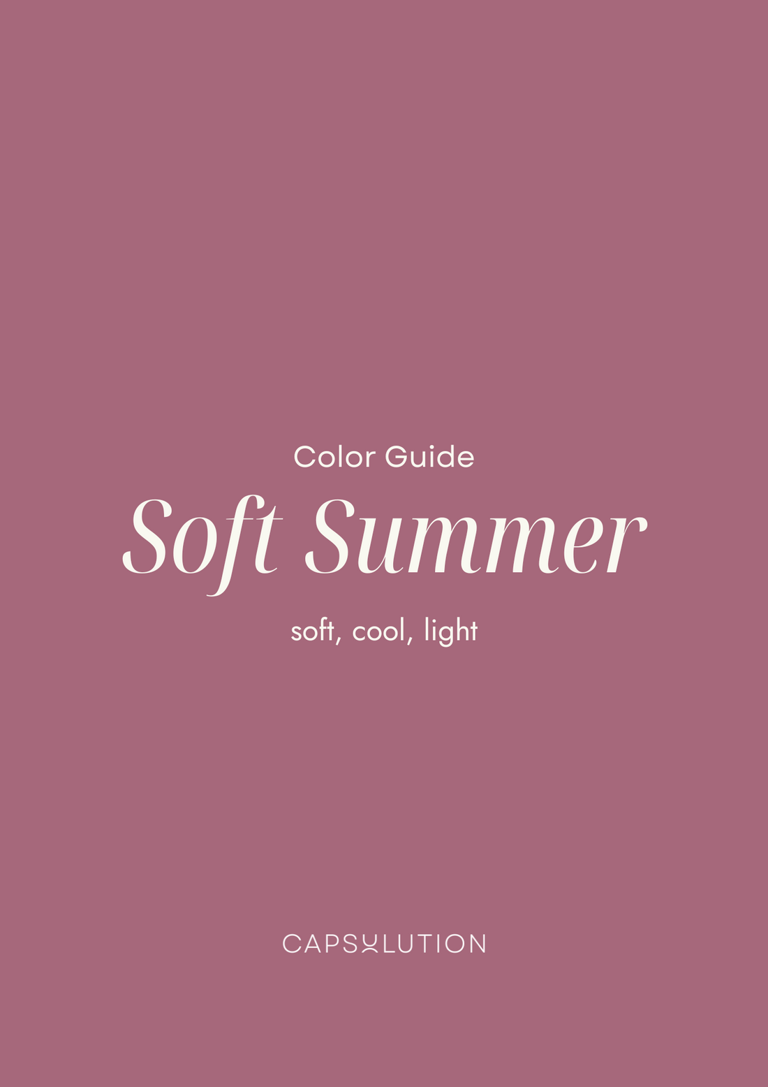 Soft Summer Color Guide